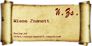 Wiese Zsanett névjegykártya